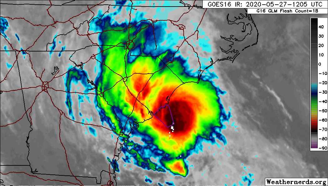 Se forma la tormenta tropical Bertha al este de Carolina del Sur