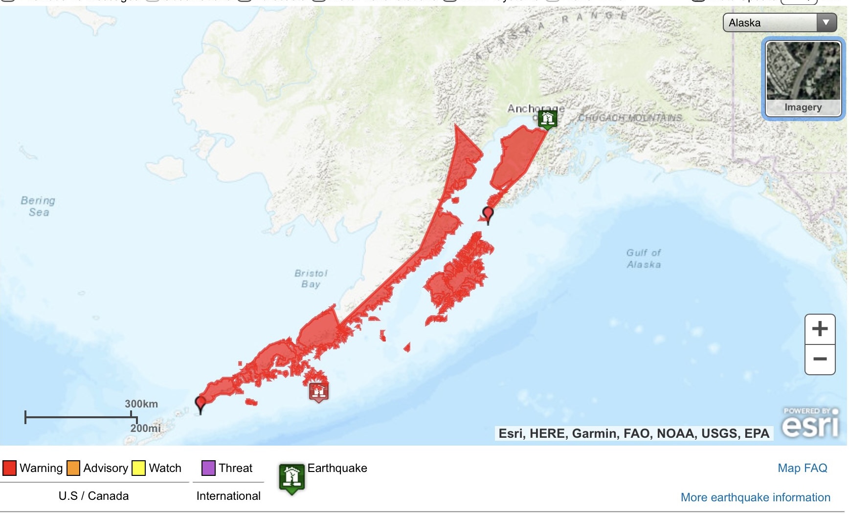 Terremoto de 7.5 estremece el estado de Alaska