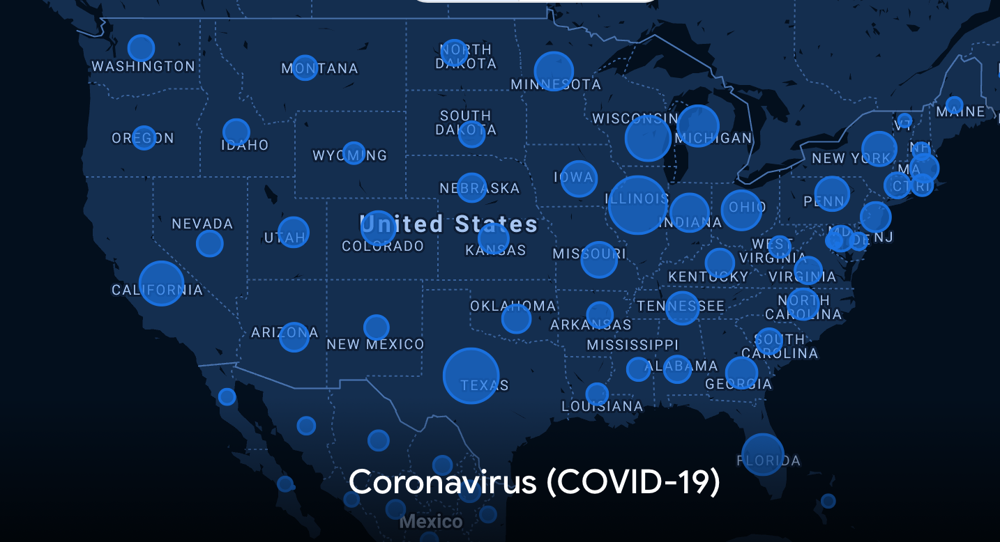 Cinco estados con récord de muertes por coronavirus