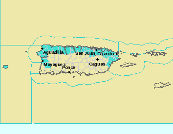 Riesgo alto de corrientes marinas para la costa norte de Puerto Rico