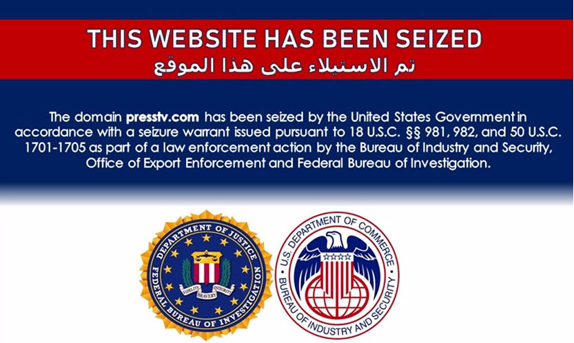 El FBI y el Departamento de Comercio incautan portales noticiosos vinculados con el gobierno de Irán