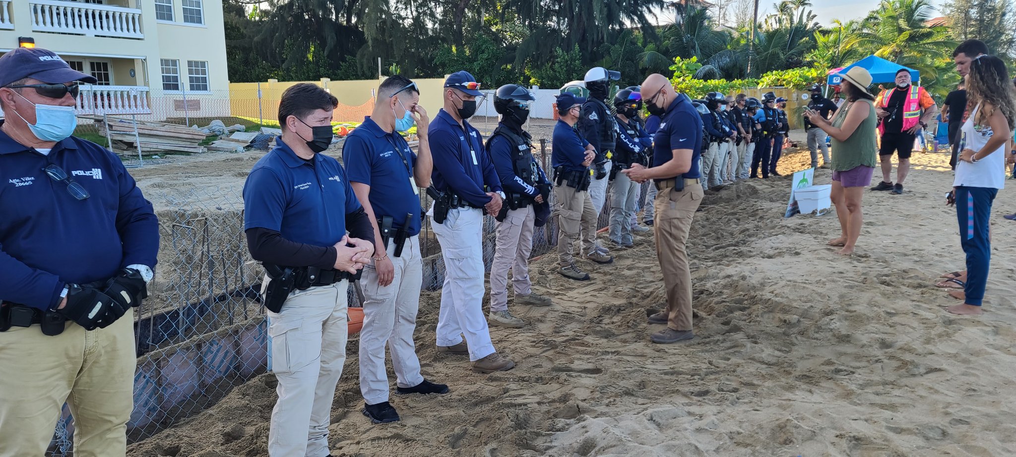 Aumenta la tensión en Playa y Sol, un manifestante fue arrestado