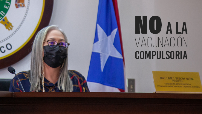 Lisie Burgos en contra de la orden ejecutiva que obliga a los empleados públicos a vacunarse